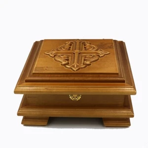 Reliquary Box Orthodox Christian Carved Wooden Handcarved 11.41" - Picture 1 of 2