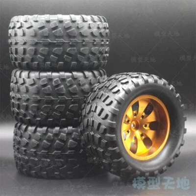 Rc Monster Truck Aluminium Wheels Tires for Traxxas Grave Digger Skully Craniac - Image 1 of 2