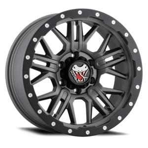 17x9 +12 Mamba M25 6x139.7 Matte Grey W/ Black Lip Edge Wheels (Set of 4) - Picture 1 of 2
