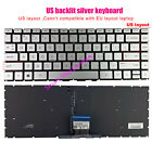 New Us Silver Backlit Keyboard For Hp 14-Cc 14-Cd 14-Ce 14-Cf 14-Dh 14-Dq 14S-Dq