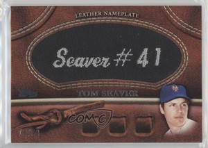 2011 Topps Manufactured Glove Leather Nameplate Black /99 Tom Seaver (Mets) HOF