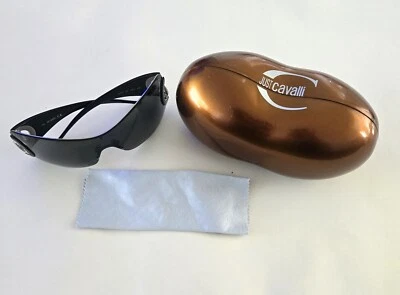 JUST CAVALLI SUNGLASSES 050S B5 SHINY BLACK WITH DARK GRAY LENS - Image 1 of 4