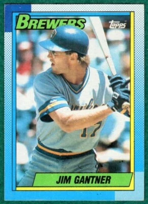 Jim Gantner - 1990 Topps #417 - Milwaukee Brewers Baseball Card - Image 1 of 2