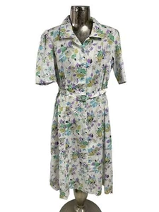 Vestido PHILIP DALE Talla M 14-16 Floral Algodón Mujer NUEVO Vintage Años 80 NUEVO EU42 - Imagen 1 de 12