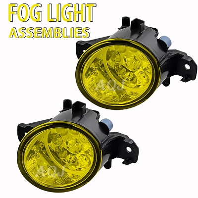 for Nissan Maxima 2007-2016 Pair Bumper Yellow FogLights Front Replacement Lamps - Image 1 of 4