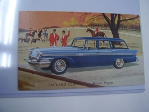 1957  PACKARD STATION WAGON  DEALER   POSTCARD UNUSED ORIGINAL - Picture 1 of 2