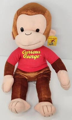 Kellytoy Curious George Peluche Juguete Camisa Roja Mono Marrón Relleno 20” Etiquetas de Regalo Foto 1 de 4