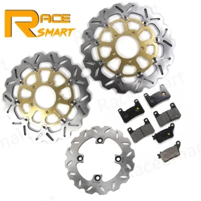 Pastillas de rotores de disco de freno delanteras traseras para Kawasaki Ninja ZX10R ZX1000 ABS 2011-2015 Foto 1 de 4