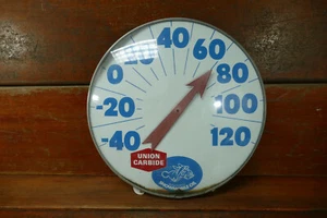 Vintage Union Carbide Snowmobile Oil Ohio Jumbo Dial Thermometer Advertising 18” - Picture 1 of 8