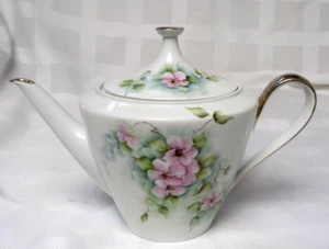 Vintage Alka-Kunst Alboth & Kaiser Bayern Germany Floral Kaffee/Teekanne - Bild 1 von 6