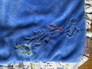 Dr. Seuss KATZE IM HUT "One Fish Two Fish" blaue Babydecke von Trend Lab - Bild 1 von 7