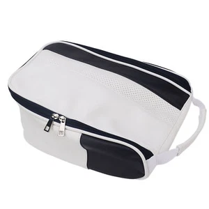 Golf Shoes Bag Lightweight Portable Waterproof Dustproof PU Leather Zippered - Picture 1 of 12