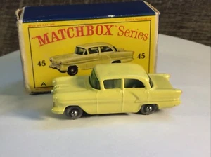 Vintage 1958 Lesney Matchbox 45a & Box Vauxhall Victor with Window & Grey Wheels - Picture 1 of 16