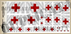 Diorama - Red Cross Flag - 1/72, 1/48, 1/32, 1/35 Scales (w/Motion Ripples) - Picture 1 of 4