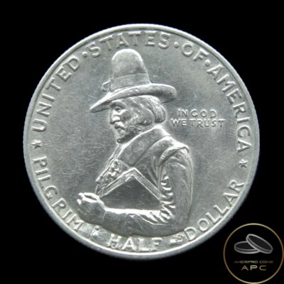 1920 Pilgrim Commemorative 90% Silver FS-901B Scarce High Grade BU+++ - Image 1 of 2