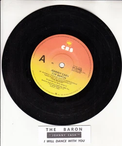 JOHNNY CASH The Baron 7" 45 rpm vinyl record NEW + juke box title strip RARE! - Picture 1 of 2