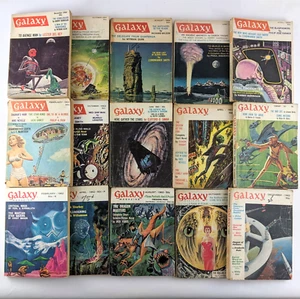 1962 - 1964 Galaxy Science Fiction Magazine, 15 Issues - Vintage Sci-Fi Stories - Picture 1 of 24