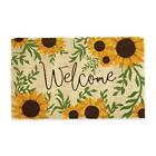  Natural Coir Doormat, Welcome Mat, 18X30 Sunflower Welcome