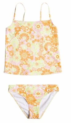 JUEGO TANKINI NIÑAS/ADOLESCENTES ROXY SIMULADO NARANJA/FLORAL ÚLTIMO EN EL PARAÍSO TALLA 14 NUEVO CON ETIQUETAS Foto 1 de 4