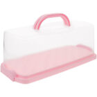  Pink Pp Toast Box Bread Clear Acrylic Cake Stand Storage Containers Airtight