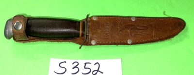 VINTAGE EDGE MARK FIXED BLADE 5 INCH KNIFE & SCABARD FREE SHIPPING IN THE US - Image 1 of 4