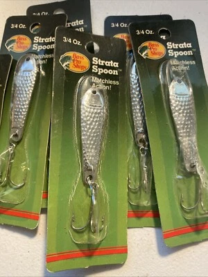 Винтажные рыболовные приманки Bass Pro Shops Strata Spoon 3/4 унции - Изображение 1 из 4
