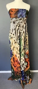 Lisa Ho 10 Stunning Silk Gown Dress Strapless Tassles Long Unique Delicate - Picture 1 of 15