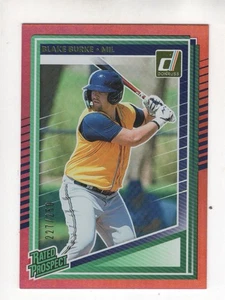 2025 Donruss Blake Burke Red Holo Rated Prospect #179. 227/250 - Bild 1 von 2