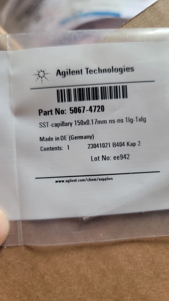 NEW agilent pn 5067-4720 stainless steel capillary 150x0.17mm - Image 1 of 1