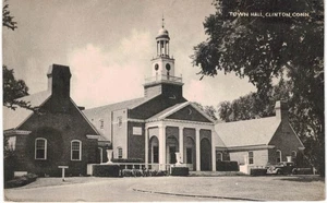 Clinton CT Town Hall Collotype VG - Picture 1 of 2