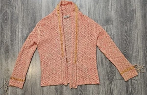 Cárdigan Suéter Vintage Murielle Tejido Abierto Borde Floral Multicolor Para Mujer Talla S - Imagen 1 de 9