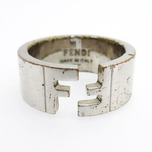 Anello logo Fendi FF colore argento S 19 AA usato45b9c3444115e6d2697694431333