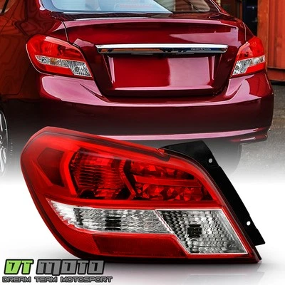 For 2017-2020 Mitsubishi Mirage G4 Red Clear Tail Light Brake Lamp Driver Side - Image 1 of 4
