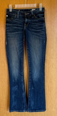 Fox блестящий ультра низкая талия высоты октанового загрузки вырез джинсы размер 0 (25 X 31) эластичной - Изображение 1 из 4