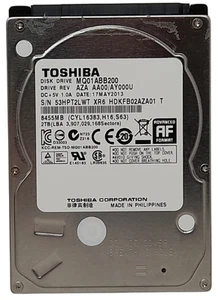 Toshiba MQ01ABB200 2TB 2.5" Sata Thick Hard Drive 100% Health - Afbeelding 1 van 2