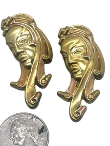 Vintage Art Deco Sterling, Evans Etui, Kleiderklammern, Paar, Fellnadeln oder Brosche - Bild 1 von 3