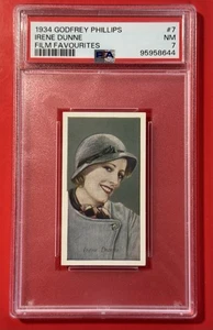 1934 GODFREY PHILLIPS ~ IRENE DUNNE ~ FILM FAVOURITES ~ #7 PSA 7 NM - Picture 1 of 2
