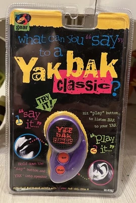Vintage 1996 Yes Gear Yak Bak Classic Purple Voice Recorder Retro 90s NEW Rare - Image 1 of 2