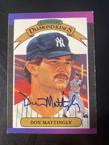 DON MATTINGLY AUTOGRAPHED 1989 DONRUSS DIAMOND KINGS MLB CARD - Picture 1 of 2