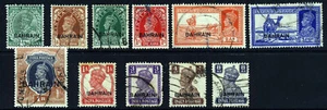 BAHRAIN KG V & KG VI 1935-45 INDIA emissioni sovrastampato BAHRAIN SG 15 a SG 49 VFU - Foto 1 di 2