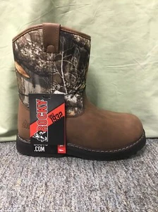 New Kids Rocky RKS0357C Lil’ Ropers Camo Zip-up Western Boots size 2 - Picture 1 of 7