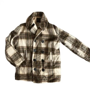 Vintage 70’s Oakbrook Sportswear Plaid Wool Barncoat Sears Brown Size 38/medium - Picture 1 of 9