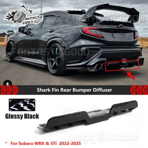 Difusor de parachoques trasero aleta de tiburón negro brillante estilo Subaru WRX y STi 22-25 HT - Imagen 1 de 12