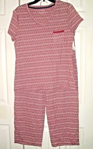 Ladies 2 Piece Pajama Set Wine Size Large Simply Styled New - Picture 1 of 2