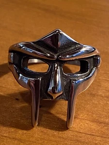 Mens Spartan Mask Helmet Pagan Biker Ring -Punk Band Stainless Steel 12 - Picture 1 of 6