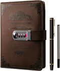 Leather Vintage Personal Diary With Lock & Pen  Adult Kid's 
