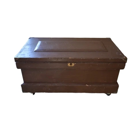 Antique Carpenter's Chest on Wheels, Tool Box Cover