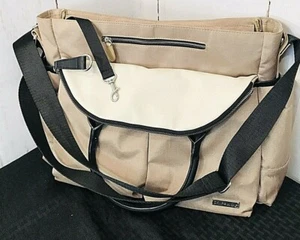 Take-It-All Skip Hop Diaper Bag Tan Brown Off White with Shoulder Strap 1059D4 - Picture 1 of 12