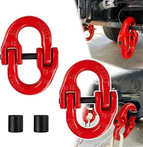 2x 10mm WLL 3.15T HammerLock Chain Connector Connecting Link 4X4 coupler lifting - Picture 1 of 12
