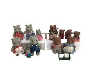 Calico Critters Sylvanian Families Lot Of 2 Families Timbertop Bear & Evergreen - Picture 1 of 13
